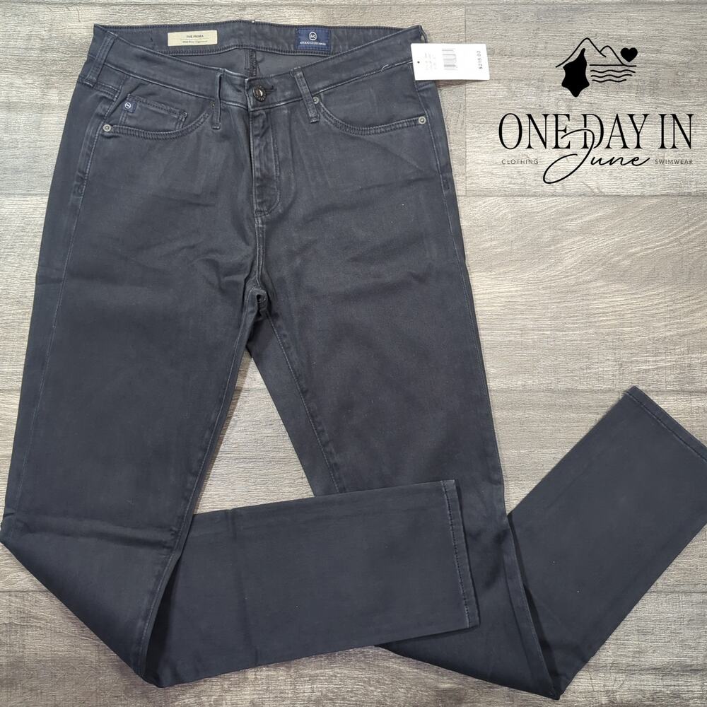 AG Adriano Goldschmied The Prima Mid Rise Cigarette Jeans Gray NWT $215 Size 4